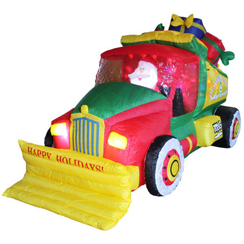 Christmas inflatable Santa Truck with Swirling colorful lamp YL3008QM-XS06