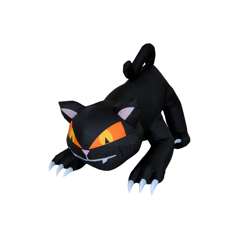 Animated inflatable Halloween black Cat Rotating Head for decoration YL3008QHW-40