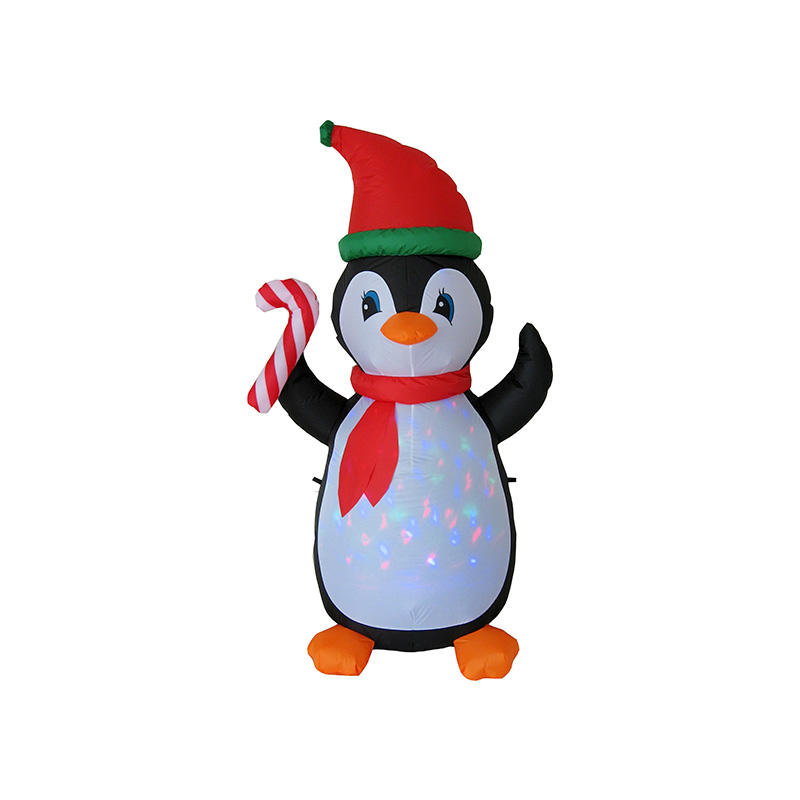Magic christmas inflatable Penguin swirling colorful LEDs FL19QPN-27