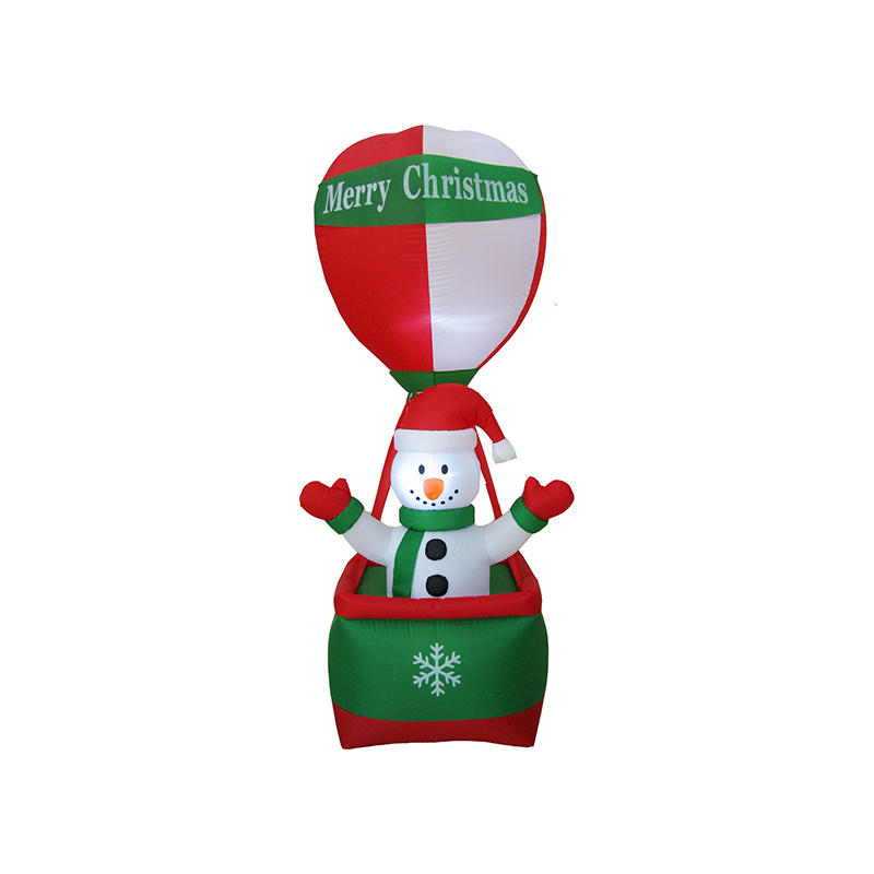 Merry Christmas inflatable Snowman in hot air balloon FL19QX-139