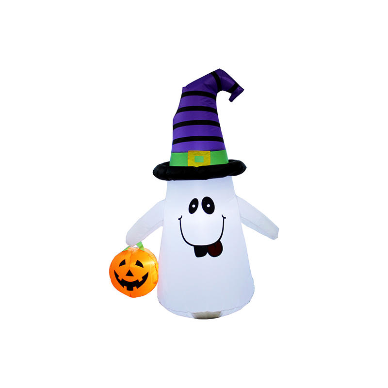 Halloween inflatable White Ghost w/ Pumpkin FL20QG-22 