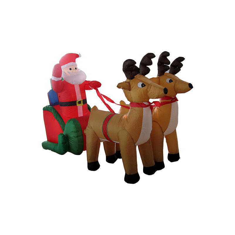 Christmas inflatable Santa Sleigh with Reindeers decoration YL3008QSR-02